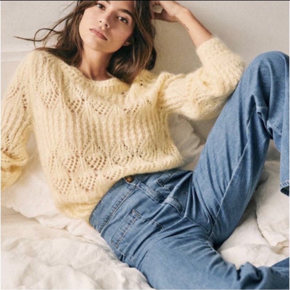 Sézane Georgia pointelle jumper in S